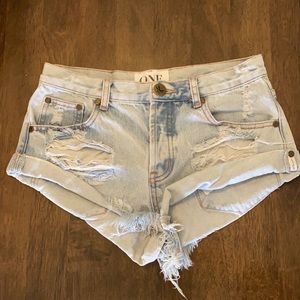 One Teaspoon Bandit Denim Shorts